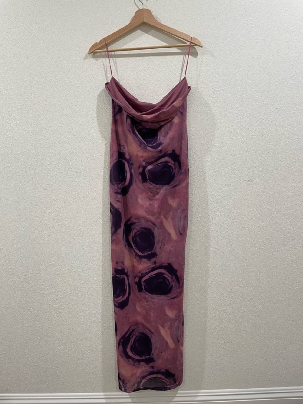 More to Come Revolve Oksana Purple Floral Strapless Maxi Dress Size Large Summer - Picture 4 of 10